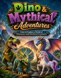 Dino & Mythical Adventures: Color & Explore a World of Dinosaurs and Mythical Creatures
