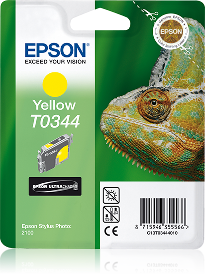 Epson Chameleon inktpatroon Yellow T0344 Ultra Chrome single pack / geel