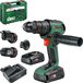 Bosch AdvancedImpact 18V-80 QuickSnap - Cordless Hammer Drill - Includes Magnetic screw holder, eccentric attachment, angle attachment, 13 mm drill chuck, screw bit - 2x 18V Li-Ion (2.5 Ah) battery, 45-min charger