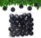 Relaxdays kerstballen set van 50 - Ø 6 cm - glanzend - mat - kunststof - zwart