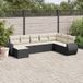 Maison Exclusive - Ensemble de meubles de jardin 8 pièces avec canapé et coussins, noir, en polyrotin