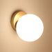 Comely Moderne E27-wandlamp, decoratieve wandlamp met gouden metalen voet en glazen bol, binnenverlichting voor trap, hal en slaapkamer
