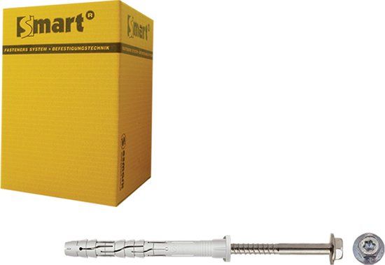 pgb-Europe SMART Raamplug CB zeskantschroef Ø 10x100 A4 | 50 st