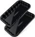 FM Professional Set van 2 geëmailleerde stalen barbecue schalen 21 x 12 cm