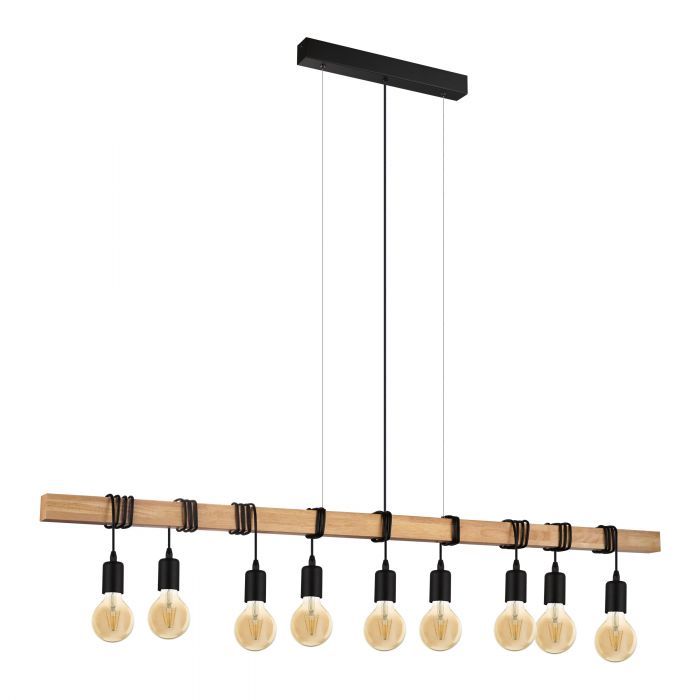 EGLO Townshend Plafondlamp Zwart 110cm