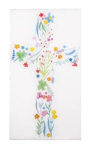 Rayher Wax motief bloemen kruis, kleurrijk, 6,5x12cm, SB-Btl. 1 stuk, 31637999