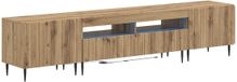 vidaXL 3-delige LED TV-kast ZWOLLE Artisanaal eiken Bewerkt hout