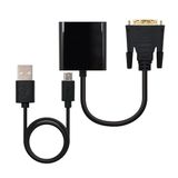 Brightium DVI 24+1/M naar VGA HDB15/H converter 10,2 cm, zwart
