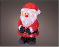 Lumineo Kerstman en sneeuwpop verlichte figuren - H38 cm - acryl - LED - kerstverlichting