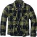 Brandit Flannel Heren Tussenseizoensjas - zwart/olijf - 5XL