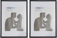 Relaxdays 4x cadre photo 20x30 - cadre interchangeable - cadre photo - noir