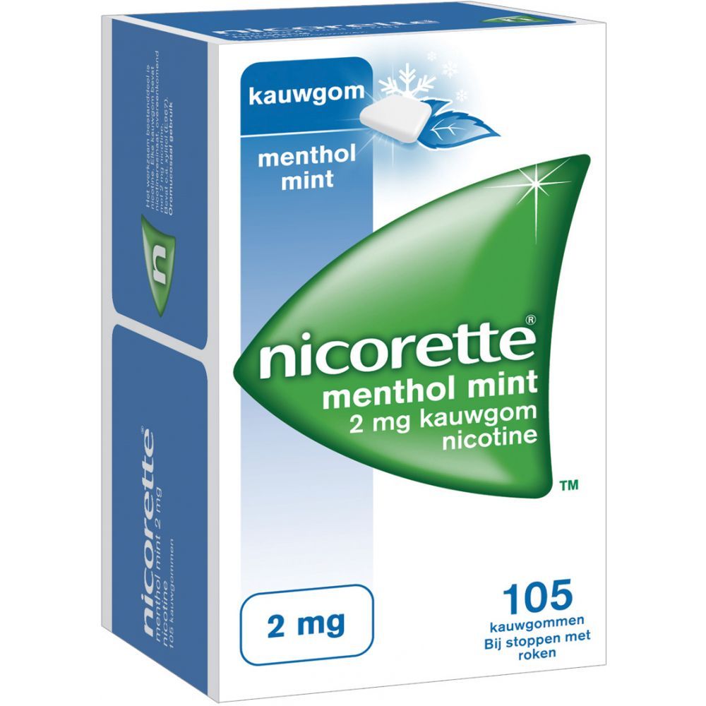 Nicorette Kauwgom 2mg Menthol Mint 105st