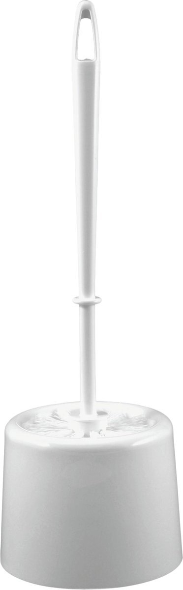 Sorx Witte toiletborstel met houder9 cm rond - Huishouding - Badkameraccessoires/benodigdheden - Toiletaccessoires/benodigdheden - Wc-borstels/toiletborstels