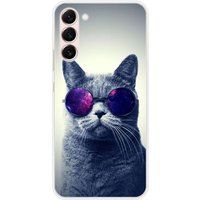 1001 coques Samsung Galaxy S23 Plus Cat met bril Siliconen hoesje