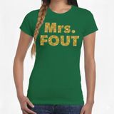 Bellatio Decorations Mrs. Fout T-shirt Groen Dames XXL