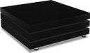 Casaria Table basse laqué brillant - Pivotant à 360° - 76x76cm Noir