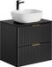 Adriel Lavabo 60,6 cm avec 2 tiroirs, noir mat