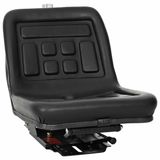 vidaXL Tractorzadel met schorsing Zwart 39,5 x 52 x 43 cm Staal en PVC