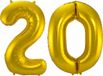 Folat Folie ballonnen - 20 jaar cijfer - goud - 86 cm