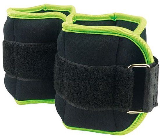 Fitness-Mad Pols- en enkelgewichten 2 kg Neopreen Zwart
