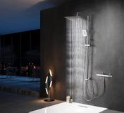 Merkloos / Sans marque Douchesysteem RVS - Regendouche set - Verfrissende Douche - Multifunctionele Handdouche - 30x30cm Hoofddouche - Chroom