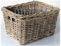 Merkloos / Sans marque Van Der Leeden Mandwerk Bv Fietsmand Rustic - rotan - 39 x 30 x 26 cm - Bruin