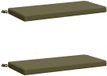vidaXL Bankkussens SOEST 2 stuks 100% Polyester Olijfgroen 60 x 40 x 5 cm