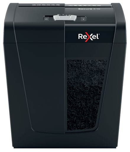 Rexel Secure X10 Papiervernietiger - Kruisversnippering - 10 vel - Zwart