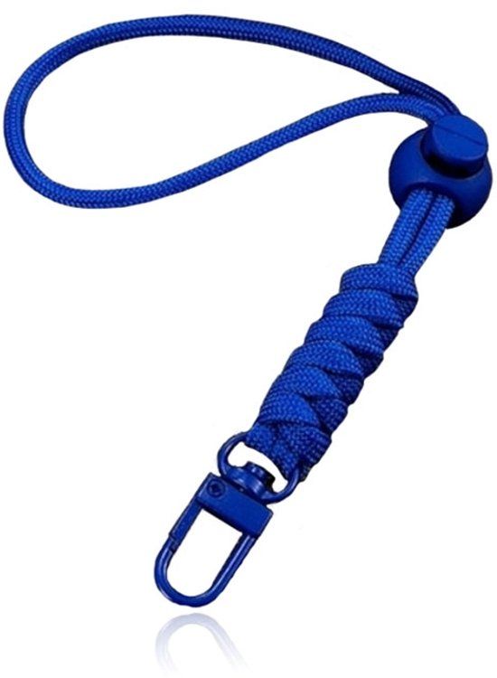 LGT JWLS Lookinggoodtoday Telefoonkoord/Sleutelhanger met Karabijnsluiting en Koordstopper - Blauw