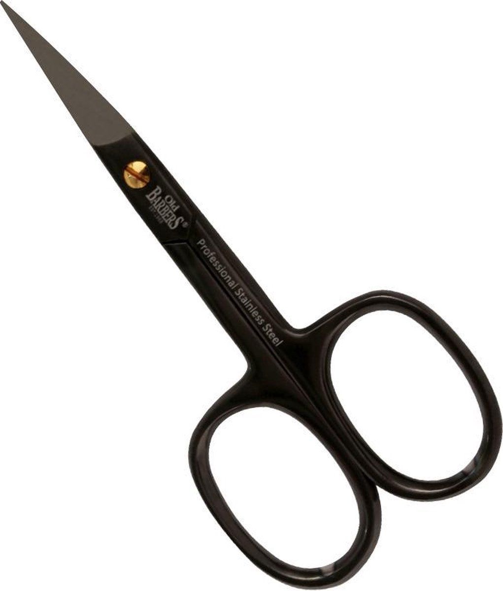 Old Barbers Professionele Nagelschaar - Gebogen - 9,5 cm - Gun Metal + Luxe lederen Etui