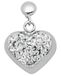 Carlo Monti Oorstekers voor dames Behang 925/sterling zilver gerhodineerd, hartvormig met witte kristallen stenen JCM1133-218