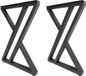 Pieds de table en fer - Pieds de table en forme de X - Set de 2 - 70 x 50 cm - Capacité de charge jusqu'à 300 kg - Pieds de meuble robustes