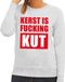 Bellatio Decorations Foute kersttrui / sweater Kerst Is Fucking Kut grijs voor dames - Kersttruien XS