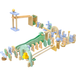 LUPILU® Wooden Marble Run (Animal Domino)