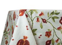 BIANCHERIAWEB Tafelkleed voor keuken en woonkamer, granaatappel, gemaakt in Italië, tafelkleed van 100% katoen, 90 x 90 cm