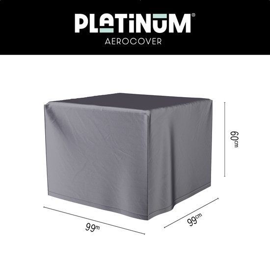 Platinum AeroCover Loungetafelhoes 99x99xH60cm Wit