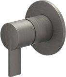 IVY Pact Afbouwdeel Inbouw Douchemengkraan Eenhendel met Ronde Rozet - Geborsteld Metal Black PVD