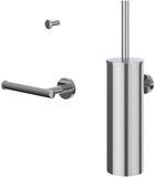 IVY Accessoireset 1 - Wandmodel Toiletborstelhouder met Handdoekhaak en Toiletrolhouder - Chroom