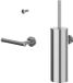 IVY Accessoireset 1 - Wandmodel Toiletborstelhouder met Handdoekhaak en Toiletrolhouder - Chroom