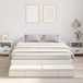 Maison Exclusive - Cadre de lit avec rangement Blanc 135 cm Panneau de particules