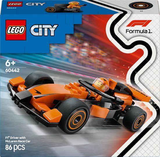 LEGO City 60442 F1 Racer with McLaren Race Car Building Toy Set