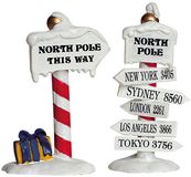 Lemax North Pole Signs Set of 2