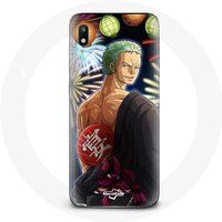 Maniacase Etui voor Samsung Galaxy A10 One Piece Vrolijk kerstfeest Zoro Anime Manga