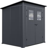 GFP Primeyard Kunststof tuinschuur 176x145x199 cm tuinhuis antraciet