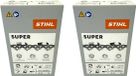 Stihl 2x 3/8" Rapid Super 3 (RS3) zaagketting 50 cm 3/8" 1.6 mm 72 TG 2 stuks