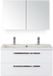 BES LED Seville Badmeubelset 100 cm - Wit Hoogglans - Wastafel Djazz 2 Kraangaten met Spiegelkast