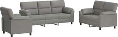 vidaXL Canapé gris clair velours