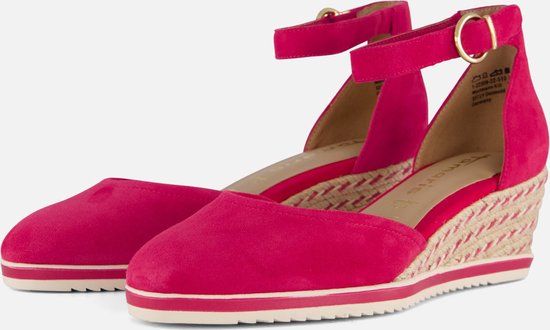 Tamaris Espadrilles roze Leer - Dames - Maat 40