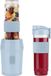 SWEISS Mini-blender, mixeur portable, Smoothie MOOV6, 2 bouteilles de boisson de 570 ml avec couvercle de voyage, 4 lames en acier inoxydable, 300 W, lavable au lave-vaisselle, bleu