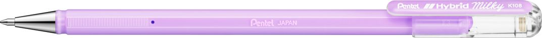 Pentel Hybrid Milky Afgetopte gelpen Violet 12 stuk(s)